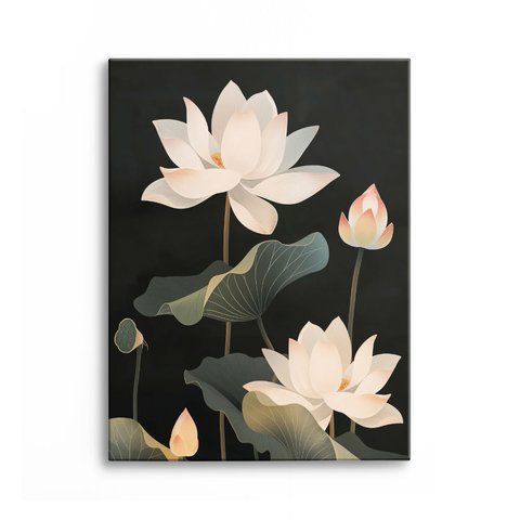 Картина White Lotus 3х4 (40x30) см fl008_white_lotus_standard 3x4_40x30 фото