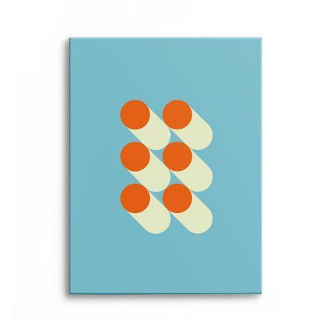 Картина Orange Dots 3х4 (40x30) см geom003_orange_dots_standard 3x4_40x30 фото