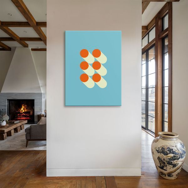 Картина Orange Dots 3х4 (40x30) см geom003_orange_dots_standard 3x4_40x30 фото