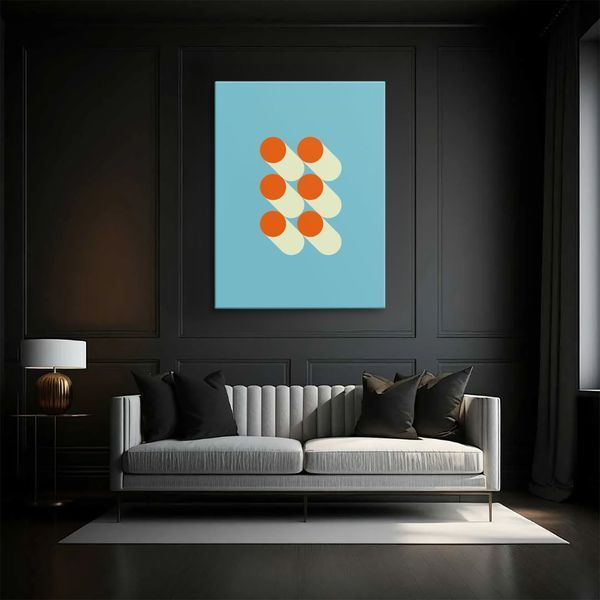Картина Orange Dots 3х4 (40x30) см geom003_orange_dots_standard 3x4_40x30 фото