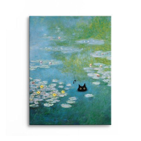 Картина Cat In Water 3х4 (40х30) см an006_cat_in_water_standard 3x4_40x30 фото