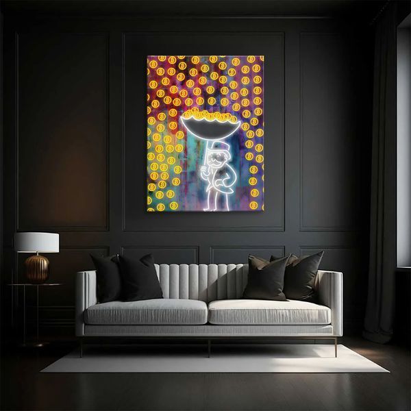 Картина Crypto Rain 3х4 (40x30) см cs023_crypto_rain_standard 3x4_40x30 фото