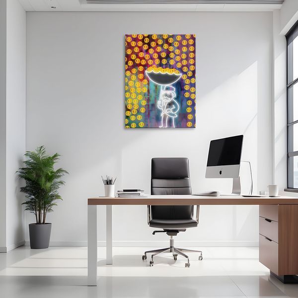 Картина Crypto Rain 3х4 (40x30) см cs023_crypto_rain_standard 3x4_40x30 фото