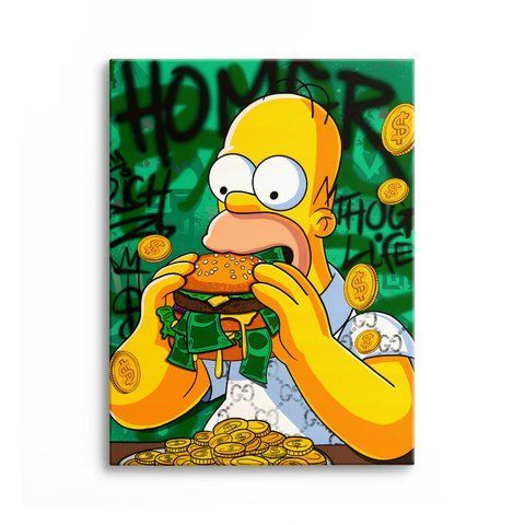 Картина Homer Money 3х4 (40x30) см cs036_homer_money_standard 3x4_40x30 фото