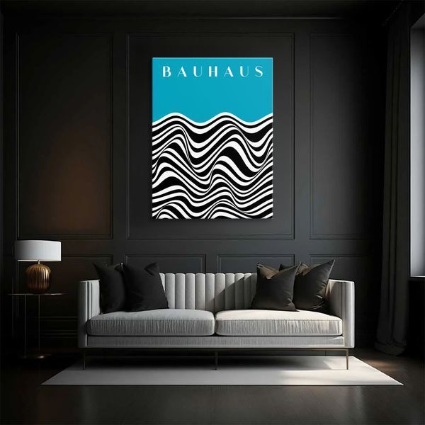 Картина Bauhaus Waves 3х4 (40x30) см geom007_bauhaus_waves_standard 3x4_40x30 фото