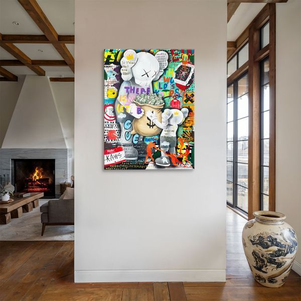 Картина Kaws Money 3х4 (40x30) см cs091_kaws_money_standard 3x4_40x30 фото