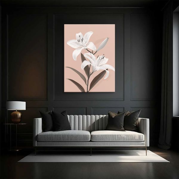 Картина Blush Lily 3х4 (40x30) см fl007_blush_lily_standard 3x4_40x30 фото